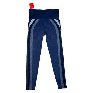 SPANX Women’s Seamless Track Stripe Legging Navy Haze Size Small